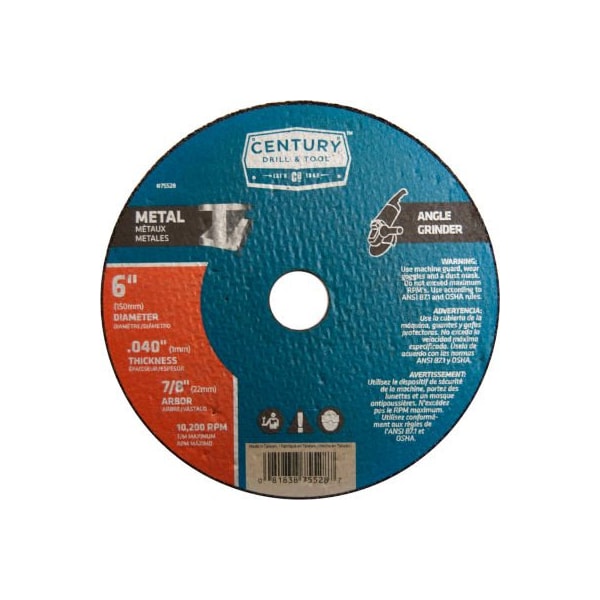 Century Drill & Tool Century Drill Cutting Wheel 6" x 7/8" Aluminum